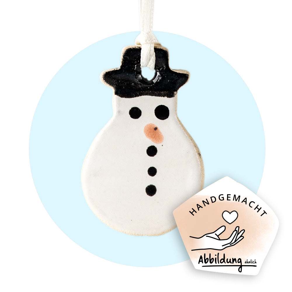 Keramikanhänger "Schneemann"