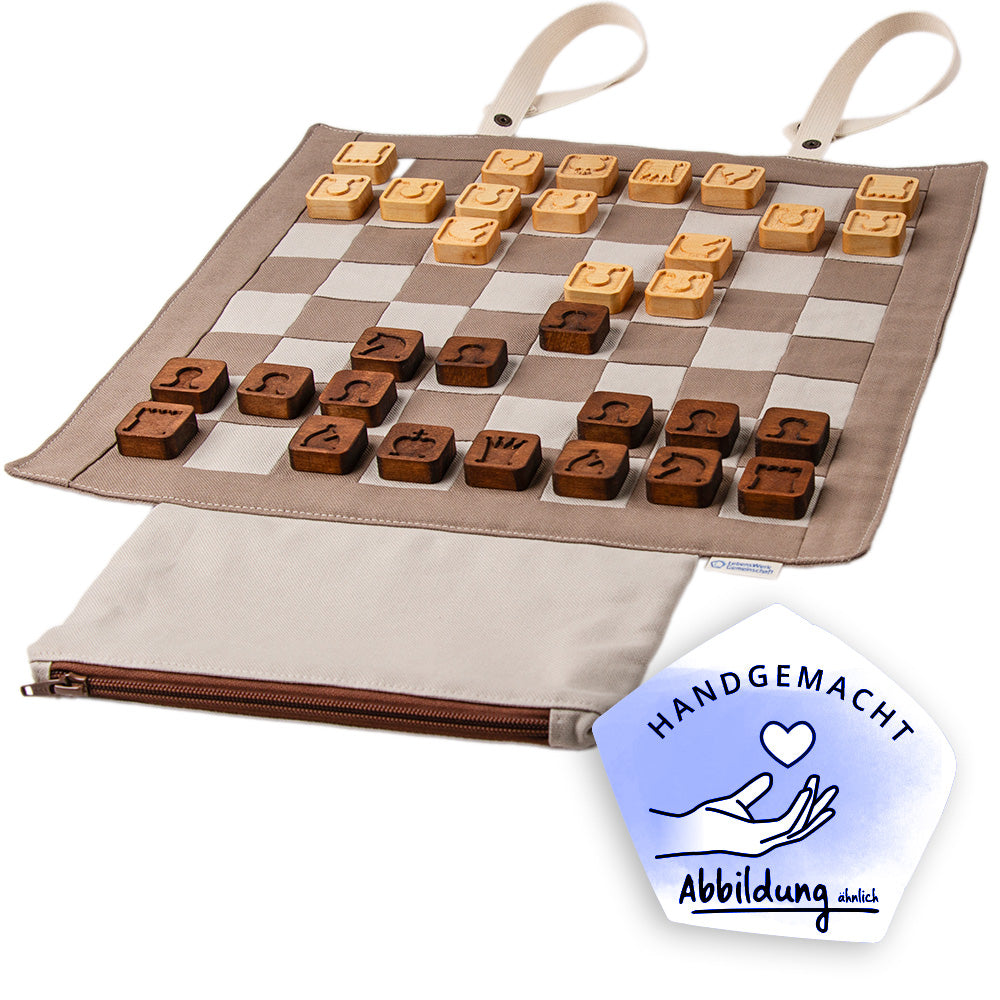 Schachspiel Ahorn – inkl. Transporttasche und Spielfeld