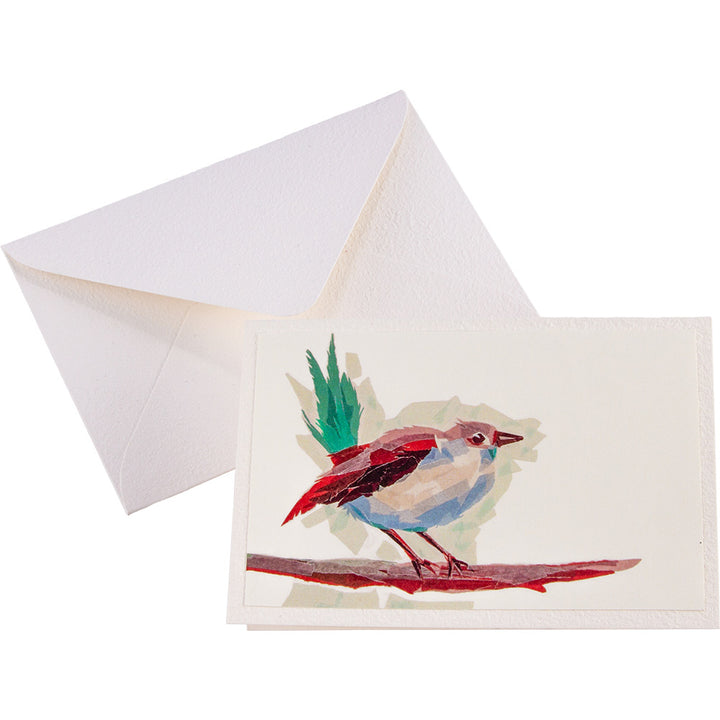 Grußkarte Kunstdruck "Vogel auf dem Ast"