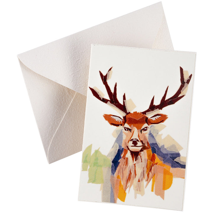 Grußkarte Kunstdruck "Der große Hirsch"