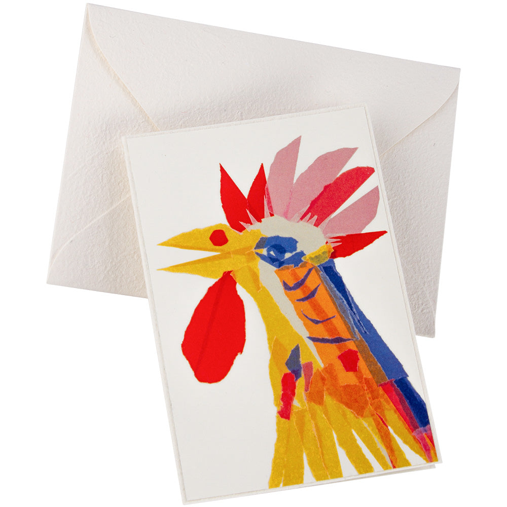 Grußkarte Kunstdruck "Der krähende Hahn"