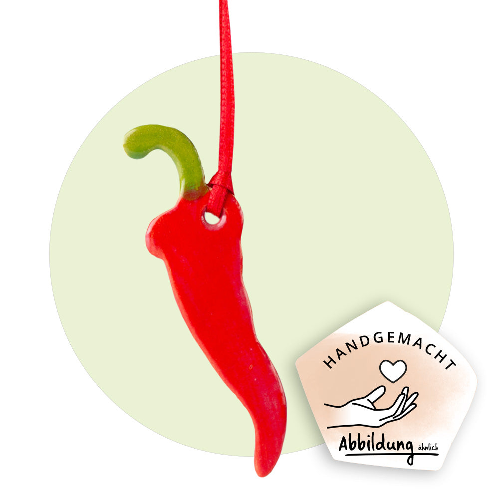 Keramikanhänger "Chilischote"