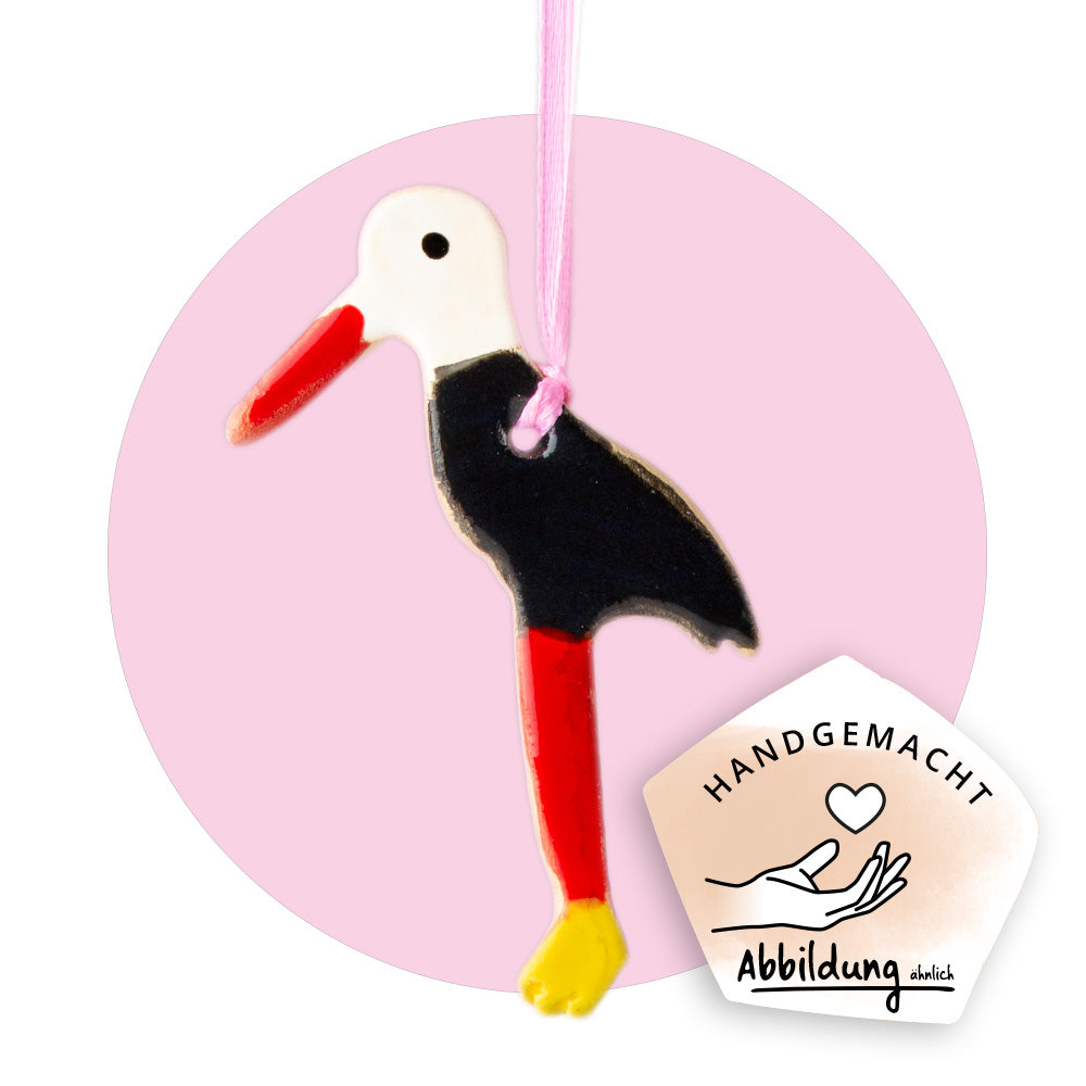 Keramikanhänger "Storch"