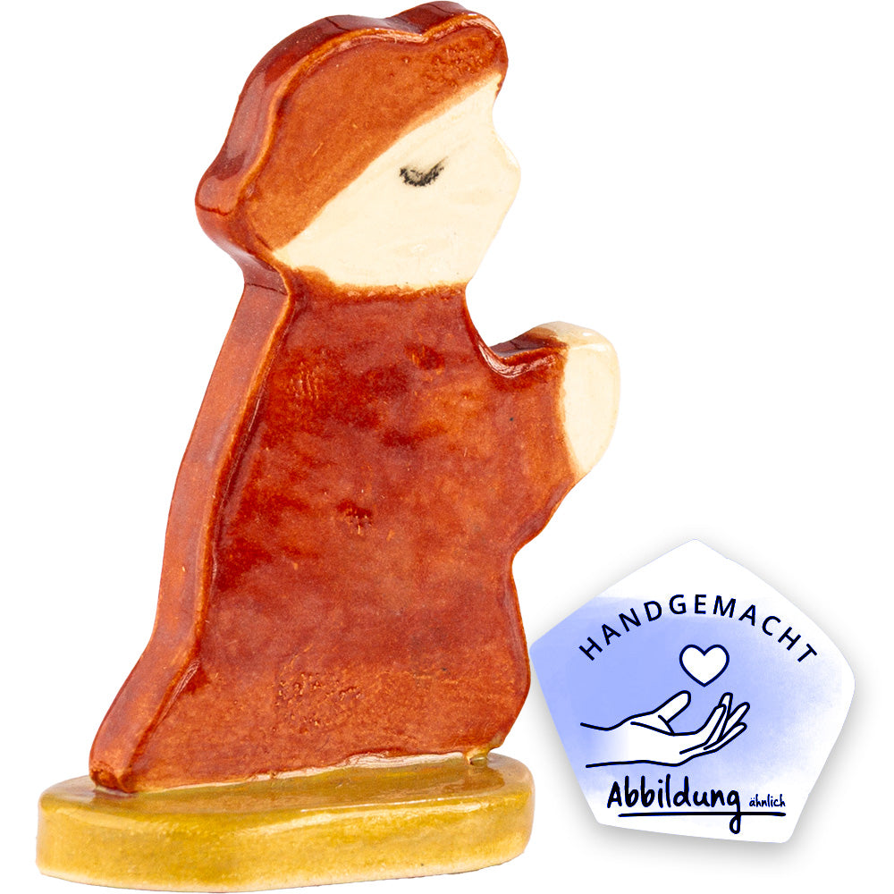 Freistehende Krippenfigur aus Keramik "Joseph"
