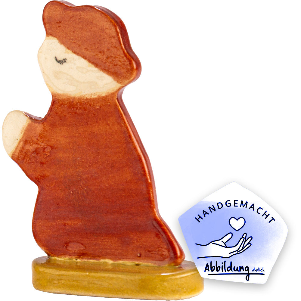 Freistehende Krippenfigur aus Keramik "Joseph"