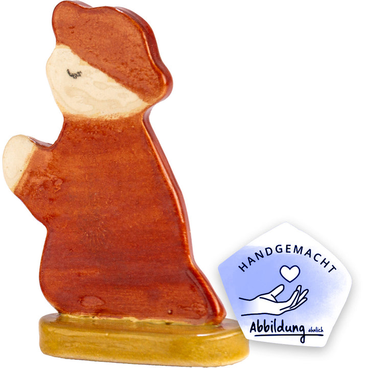 Freistehende Krippenfigur aus Keramik "Joseph"