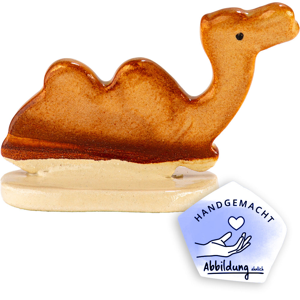 Freistehende Krippenfigur aus Keramik "Kamel"